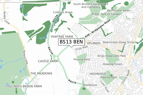 BS13 8EN map - small scale - OS Open Zoomstack (Ordnance Survey) BS13 8EN map - small scale - OS Open Zoomstack (Ordnance Survey)