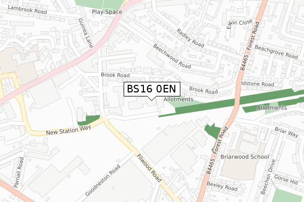 BS16 0EN map - large scale - OS Open Zoomstack (Ordnance Survey) BS16 0EN map - large scale - OS Open Zoomstack (Ordnance Survey)