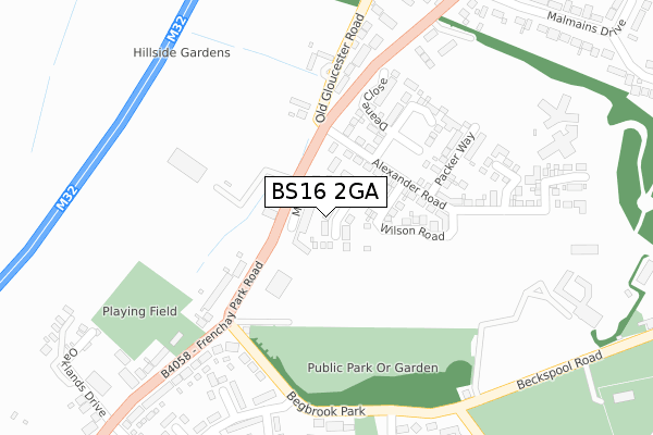 BS16 2GA map - large scale - OS Open Zoomstack (Ordnance Survey) BS16 2GA map - large scale - OS Open Zoomstack (Ordnance Survey)