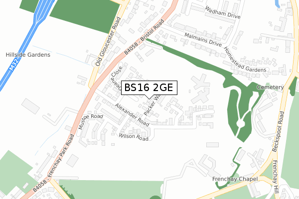 BS16 2GE map - large scale - OS Open Zoomstack (Ordnance Survey) BS16 2GE map - large scale - OS Open Zoomstack (Ordnance Survey)