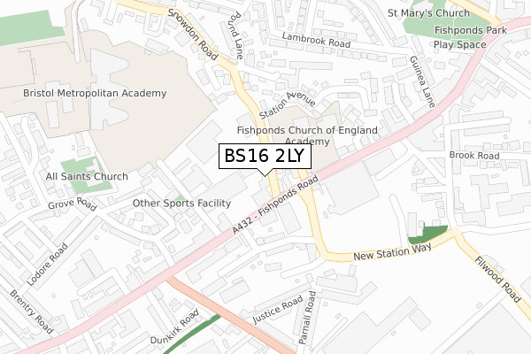 BS16 2LY map - large scale - OS Open Zoomstack (Ordnance Survey) BS16 2LY map - large scale - OS Open Zoomstack (Ordnance Survey)