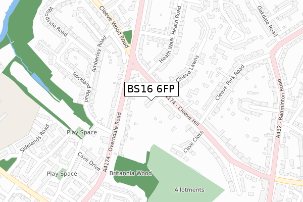 BS16 6FP map - large scale - OS Open Zoomstack (Ordnance Survey) BS16 6FP map - large scale - OS Open Zoomstack (Ordnance Survey)