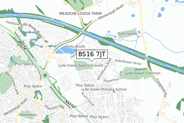 BS16 7JT map - small scale - OS Open Zoomstack (Ordnance Survey) BS16 7JT map - small scale - OS Open Zoomstack (Ordnance Survey)