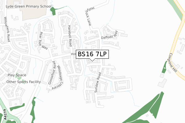 BS16 7LP map - large scale - OS Open Zoomstack (Ordnance Survey) BS16 7LP map - large scale - OS Open Zoomstack (Ordnance Survey)
