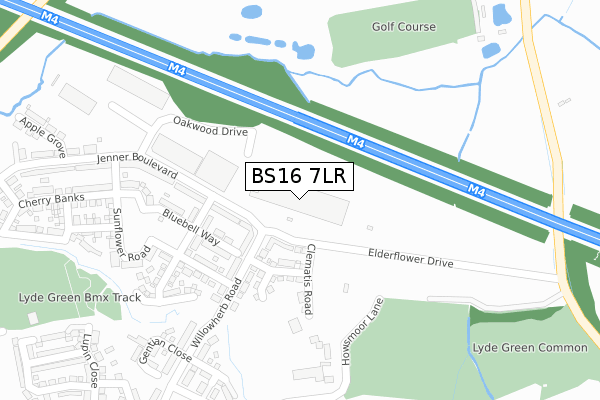 BS16 7LR map - large scale - OS Open Zoomstack (Ordnance Survey) BS16 7LR map - large scale - OS Open Zoomstack (Ordnance Survey)