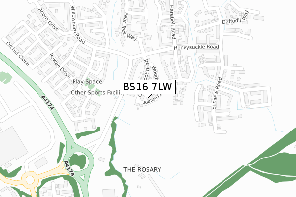 BS16 7LW map - large scale - OS Open Zoomstack (Ordnance Survey) BS16 7LW map - large scale - OS Open Zoomstack (Ordnance Survey)