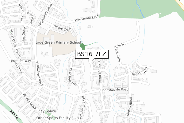 BS16 7LZ map - large scale - OS Open Zoomstack (Ordnance Survey) BS16 7LZ map - large scale - OS Open Zoomstack (Ordnance Survey)