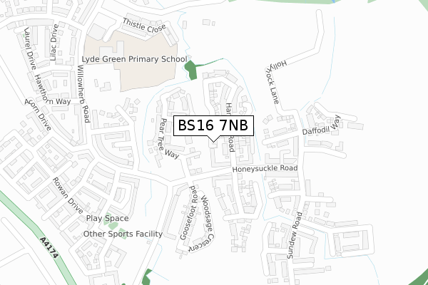 BS16 7NB map - large scale - OS Open Zoomstack (Ordnance Survey) BS16 7NB map - large scale - OS Open Zoomstack (Ordnance Survey)