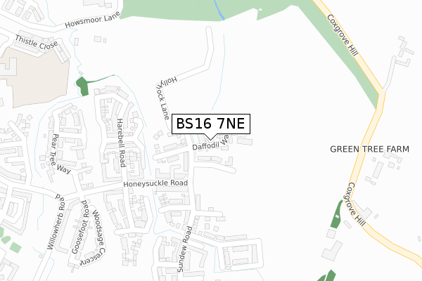 BS16 7NE map - large scale - OS Open Zoomstack (Ordnance Survey) BS16 7NE map - large scale - OS Open Zoomstack (Ordnance Survey)
