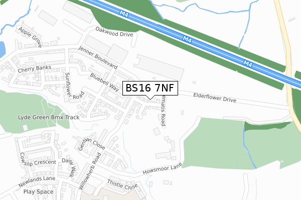 BS16 7NF map - large scale - OS Open Zoomstack (Ordnance Survey) BS16 7NF map - large scale - OS Open Zoomstack (Ordnance Survey)