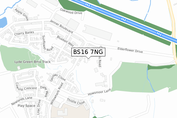 BS16 7NG map - large scale - OS Open Zoomstack (Ordnance Survey) BS16 7NG map - large scale - OS Open Zoomstack (Ordnance Survey)