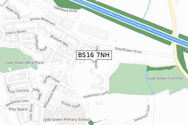 BS16 7NH map - large scale - OS Open Zoomstack (Ordnance Survey) BS16 7NH map - large scale - OS Open Zoomstack (Ordnance Survey)