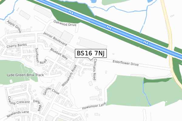 BS16 7NJ map - large scale - OS Open Zoomstack (Ordnance Survey) BS16 7NJ map - large scale - OS Open Zoomstack (Ordnance Survey)