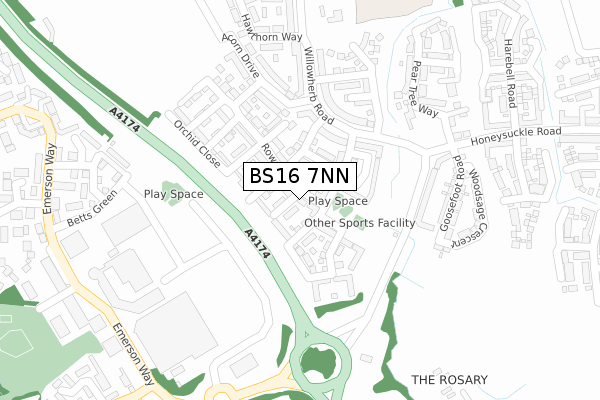 BS16 7NN map - large scale - OS Open Zoomstack (Ordnance Survey) BS16 7NN map - large scale - OS Open Zoomstack (Ordnance Survey)