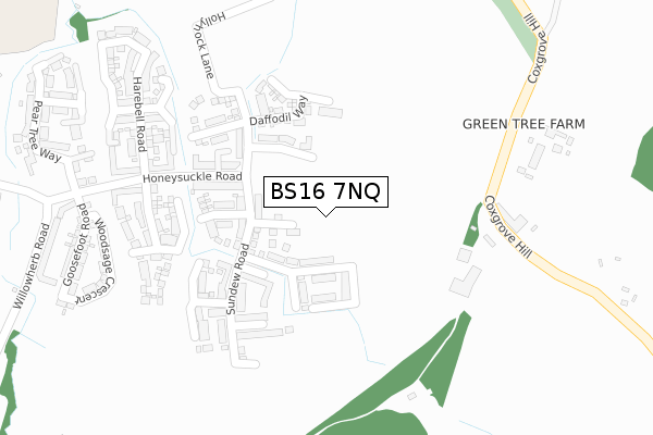 BS16 7NQ map - large scale - OS Open Zoomstack (Ordnance Survey) BS16 7NQ map - large scale - OS Open Zoomstack (Ordnance Survey)