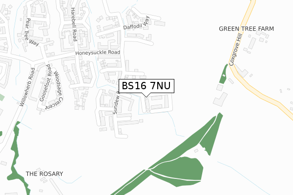 BS16 7NU map - large scale - OS Open Zoomstack (Ordnance Survey) BS16 7NU map - large scale - OS Open Zoomstack (Ordnance Survey)