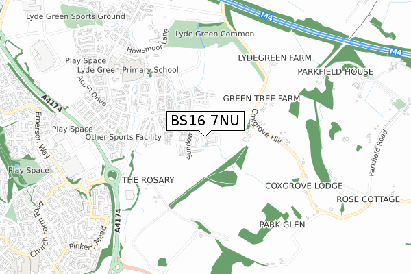 BS16 7NU map - small scale - OS Open Zoomstack (Ordnance Survey) BS16 7NU map - small scale - OS Open Zoomstack (Ordnance Survey)