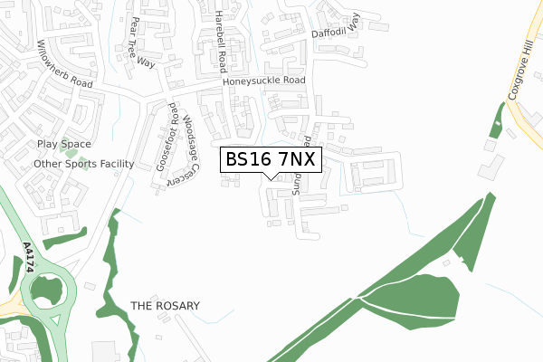 BS16 7NX map - large scale - OS Open Zoomstack (Ordnance Survey) BS16 7NX map - large scale - OS Open Zoomstack (Ordnance Survey)