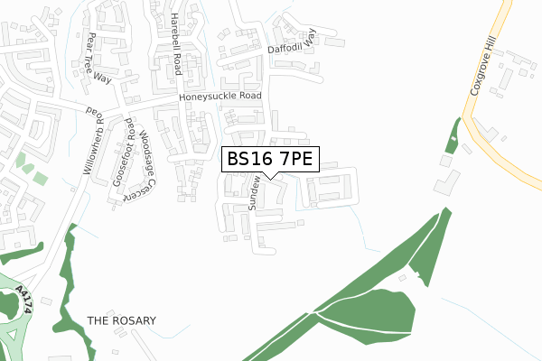 BS16 7PE map - large scale - OS Open Zoomstack (Ordnance Survey) BS16 7PE map - large scale - OS Open Zoomstack (Ordnance Survey)