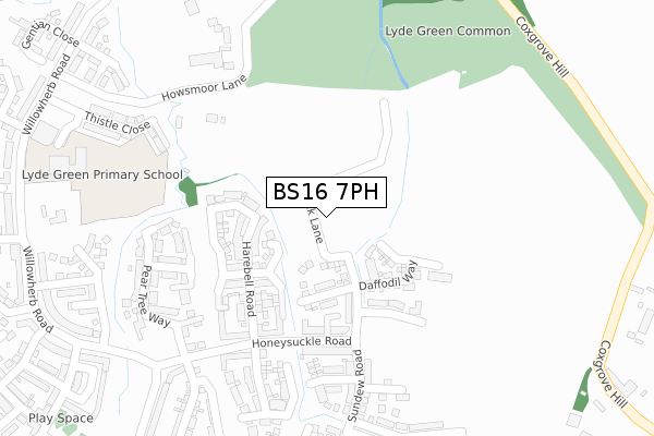 BS16 7PH map - large scale - OS Open Zoomstack (Ordnance Survey) BS16 7PH map - large scale - OS Open Zoomstack (Ordnance Survey)