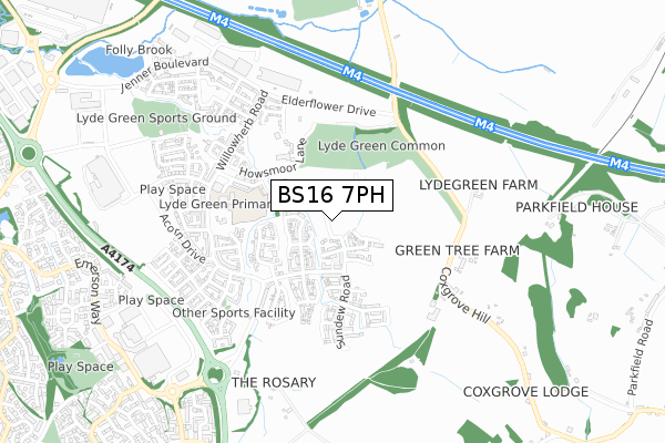 BS16 7PH map - small scale - OS Open Zoomstack (Ordnance Survey) BS16 7PH map - small scale - OS Open Zoomstack (Ordnance Survey)