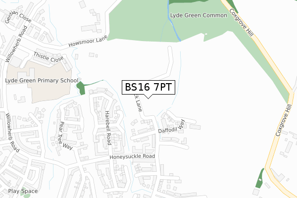 BS16 7PT map - large scale - OS Open Zoomstack (Ordnance Survey) BS16 7PT map - large scale - OS Open Zoomstack (Ordnance Survey)