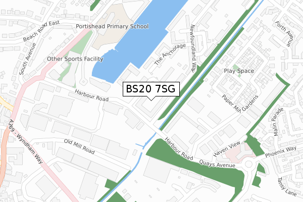 BS20 7SG map - large scale - OS Open Zoomstack (Ordnance Survey) BS20 7SG map - large scale - OS Open Zoomstack (Ordnance Survey)