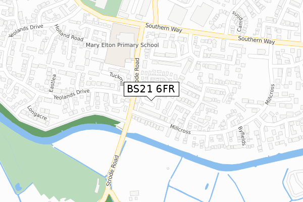 BS21 6FR map - large scale - OS Open Zoomstack (Ordnance Survey)