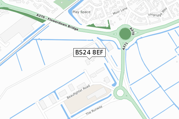 BS24 8EF map - large scale - OS Open Zoomstack (Ordnance Survey)