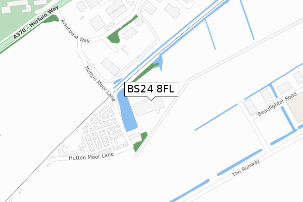 BS24 8FL map - large scale - OS Open Zoomstack (Ordnance Survey)