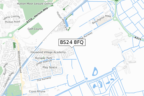 BS24 8FQ map - small scale - OS Open Zoomstack (Ordnance Survey) BS24 8FQ map - small scale - OS Open Zoomstack (Ordnance Survey)