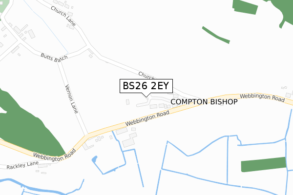 BS26 2EY map - large scale - OS Open Zoomstack (Ordnance Survey)