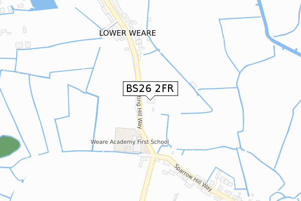 BS26 2FR map - large scale - OS Open Zoomstack (Ordnance Survey)