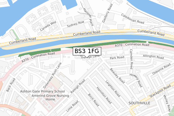 BS3 1FG map - large scale - OS Open Zoomstack (Ordnance Survey)