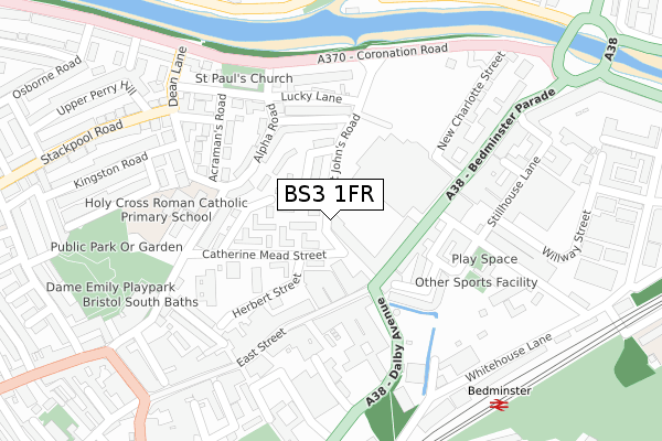 BS3 1FR map - large scale - OS Open Zoomstack (Ordnance Survey)