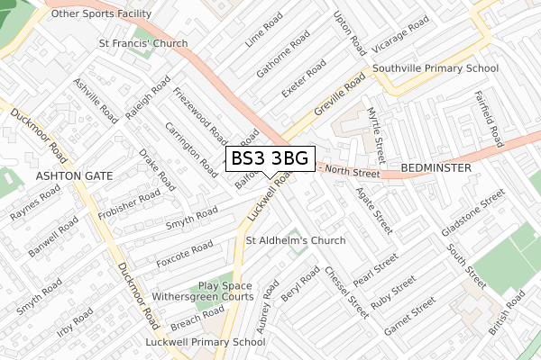 BS3 3BG map - large scale - OS Open Zoomstack (Ordnance Survey) BS3 3BG map - large scale - OS Open Zoomstack (Ordnance Survey)