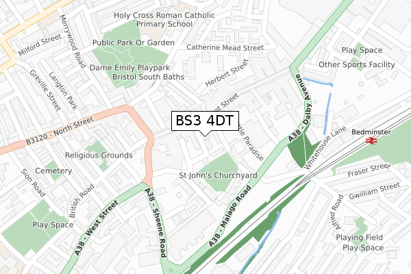 BS3 4DT map - large scale - OS Open Zoomstack (Ordnance Survey) BS3 4DT map - large scale - OS Open Zoomstack (Ordnance Survey)