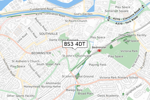 BS3 4DT map - small scale - OS Open Zoomstack (Ordnance Survey) BS3 4DT map - small scale - OS Open Zoomstack (Ordnance Survey)