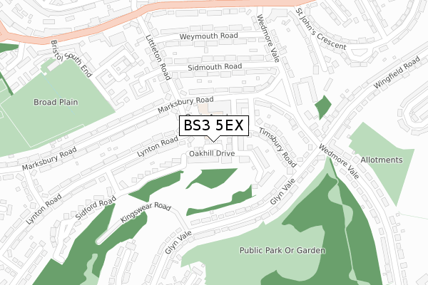 BS3 5EX map - large scale - OS Open Zoomstack (Ordnance Survey) BS3 5EX map - large scale - OS Open Zoomstack (Ordnance Survey)