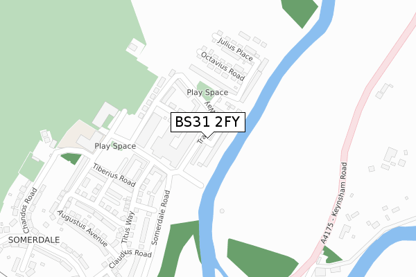 BS31 2FY map - large scale - OS Open Zoomstack (Ordnance Survey)