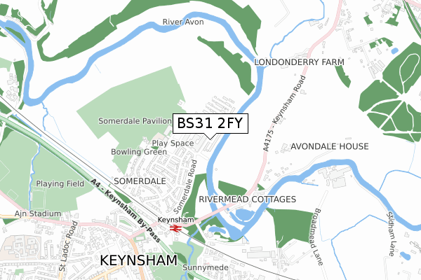 BS31 2FY map - small scale - OS Open Zoomstack (Ordnance Survey)