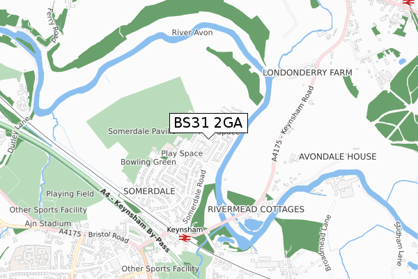 BS31 2GA map - small scale - OS Open Zoomstack (Ordnance Survey) BS31 2GA map - small scale - OS Open Zoomstack (Ordnance Survey)