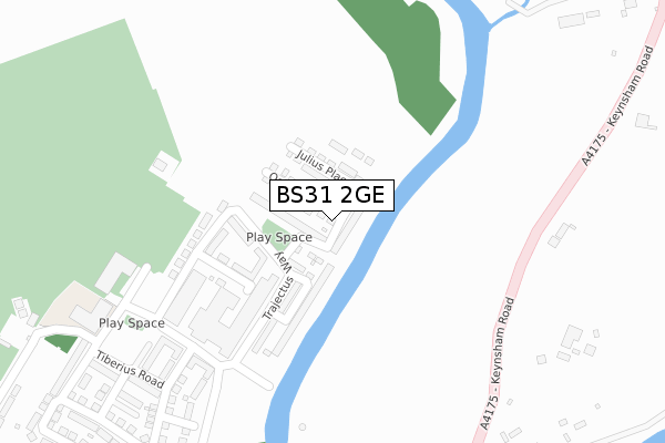BS31 2GE map - large scale - OS Open Zoomstack (Ordnance Survey)