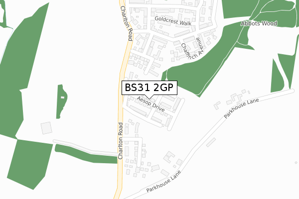 BS31 2GP map - large scale - OS Open Zoomstack (Ordnance Survey)