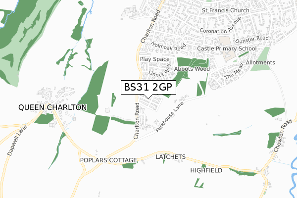 BS31 2GP map - small scale - OS Open Zoomstack (Ordnance Survey) BS31 2GP map - small scale - OS Open Zoomstack (Ordnance Survey)