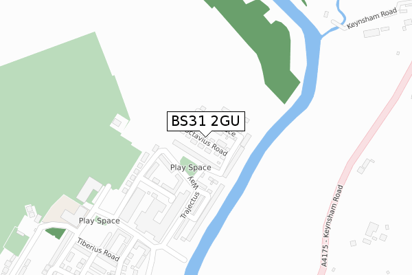 BS31 2GU map - large scale - OS Open Zoomstack (Ordnance Survey)