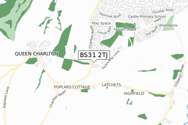 BS31 2TJ map - small scale - OS Open Zoomstack (Ordnance Survey)