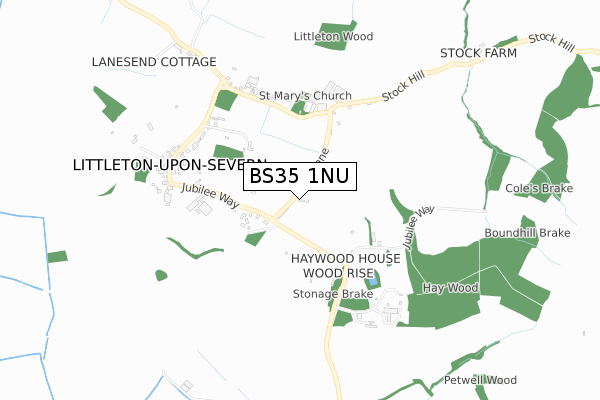 BS35 1NU map - small scale - OS Open Zoomstack (Ordnance Survey)