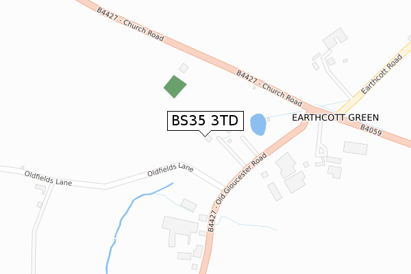 BS35 3TD map - large scale - OS Open Zoomstack (Ordnance Survey)