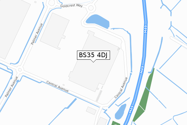 BS35 4DJ map - large scale - OS Open Zoomstack (Ordnance Survey)